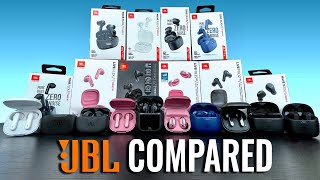 I COMPARED Every JBL True Wireless Earbud [upl. by Llerut747]