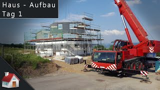 Häusle Haus Aufbau im Zeitraffer  Tag 1 🏡 Unser Hausbau mit SchwörerHaus [upl. by Lynde]