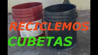 COMO RECICLAR CUBETAS CONTENEDOR DE HERRAMIENTAS 100 CASERO [upl. by Aiceila]