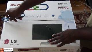 LG Super LED Monitor E2290 Unboxing amp Hardware Tour Booredatwork [upl. by Fabien]