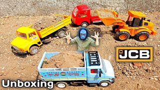 JCB 5cx fully loading sand Dumpar Truck tata ace 407 Tempo HMT tractor  Sonalika rx60 tractor [upl. by Adnaluy553]