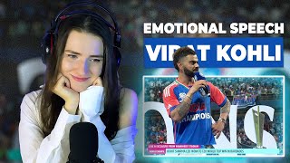 VIRAT KOHLI SPEECH REACTION interview at Wankhede stadium  RUSSIAN REACTS [upl. by Milone175]