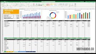 Plantilla Excel Contabilidad Todo en Uno Para Negocios  Video Tutorial  Motivandoco [upl. by Anitram]