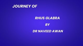 RHUS GLABRA JOURNEY by Dr Naveed awan [upl. by Cudlip]