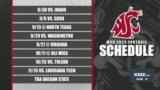 WSU 2025 football schedule [upl. by Nelleh556]