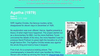 Movie Review Agatha 1979 [upl. by Yblok728]