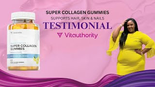 Vitauthority Super Collagen Gummies With Vitamin C  Collagen Gummies  iamkeykatrell [upl. by Neddra]