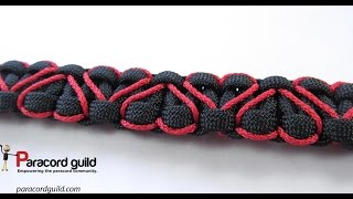 Heart stitched paracord bracelet [upl. by Ru679]