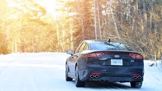 2018 Kia Stinger Test Drive Review Hidden Talents and Winter Driving Tips [upl. by Nennek130]