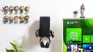 Xbox series X Wall Mount with hang for Controllers and gaming Headset [upl. by Jeminah]