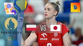 Siatkówka Kobiet Polska vs Japonia 31 Igrzyska Olimpijskie Paryż 2024 [upl. by Krucik]