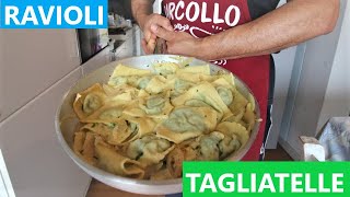 Ravioli Ripieni e Tagliatelle Fatti in casa pasta fresca [upl. by Acireit927]