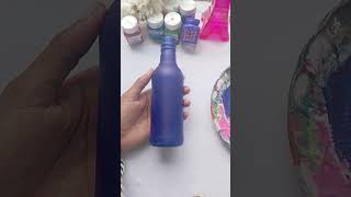 Pretty and easy bottle painting tutorial 😱😱bottleart bottlepainting tutorials beginner short [upl. by Chi]