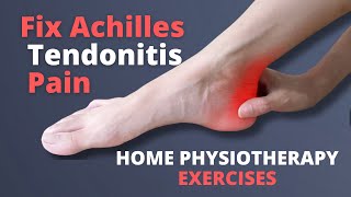 Achilles tendonitis Pain Try These Home Physiotherapy Exercises physiotherapy hyderabad [upl. by Aikimat]