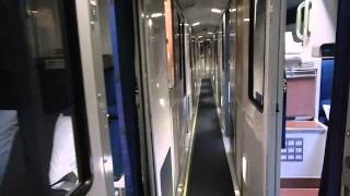 Tour of Amtrak Viewliner sleeping car with Accessible Bedroom Bedroom and Roommettes [upl. by Helmut]