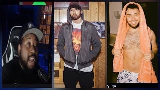 Adin Trolling DJ Akademiks and the chat react to Adin Ross telling him Eminem is the GOAT [upl. by Gervase430]