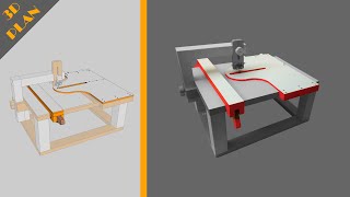 Circle Cutting jig amp Fence for Jigsaw Table [upl. by Woodley]