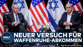 GAZAKRIEG USA Katar und Ägypten rufen Israel und Hamas zurück an den Verhandlungstisch [upl. by Auqenat]