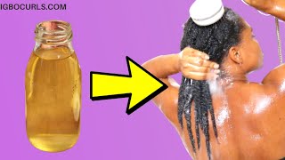 HOW TO USE APPLE CIDER VINEGAR RINSE RECIPE ON NATURAL HAIR 4C [upl. by Plume]