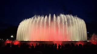 Magic Fountain of Montjuïc Night Show Barcelona Spain [upl. by Dnomal104]