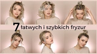 7 ŁATWYCH I SZYBKICH FRYZUR NA LATO 💁🏼 [upl. by Wehrle310]