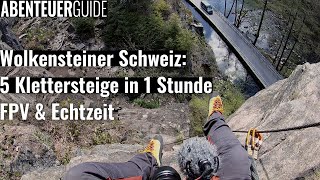 5 Klettersteige in 1 Stunde Die Klettersteige der Wolkensteiner Schweiz  Artist Yeti und Co [upl. by Clayton]