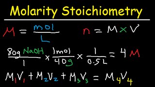 Molarity Dilution Problems Solution Stoichiometry Grams Moles Liters Volume Calculations Chemistry [upl. by Mahan]