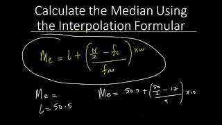 How to Calculate the Median Using the Interpolation Formula [upl. by Elbart]