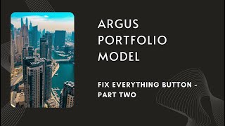 11  ARGUS Portfolio Model  Fix Everything Button Part Two  Real Estate Financial Modeling [upl. by Anileda]