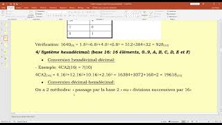 Chapitre1 Système de numération et codage de linformation [upl. by Garaway]