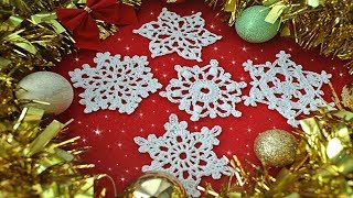 5 CROCHET SNOWFLAKE PATTERNS [upl. by Bruckner]