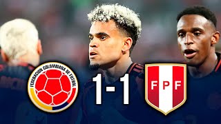 EMPATE AGÓNICO COLOMBIA Vs PERU 11 RESUMEN y ANALISIS del PARTIDO ELIMINATORIAS SUDAMERICANAS [upl. by Bertie812]