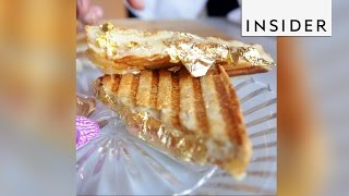 The gold grilled cheese is the most expensive in the world [upl. by Rollin840]