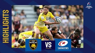 Highlights  Stade Rochelais v Saracens Quarterfinal│Heineken Champions Cup 202223 [upl. by Shanna283]