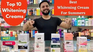 Top 10 Whitening Cream For Summers  Best Whitening Cream [upl. by Airahs]