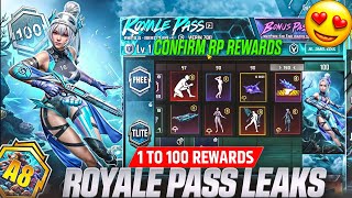 A8 ROYAL PASS  1 TO 100 RP REWARDS  ACE 8 ROYALE PASS REWARDS A8 ROYAL PASS PUBGBGMI [upl. by Nirhtak]