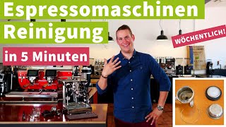 Reinigung Espressomaschine in 5 Minuten  so geht es [upl. by Linnette405]