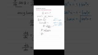 Derivative of arcsecant Inverse Secant [upl. by Cilurzo]