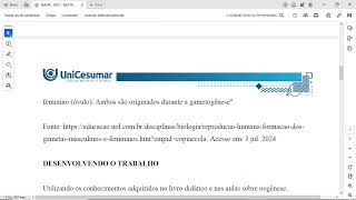 CONTEXTUALIZAÇÃO “Para compreender como ocorre a reprodução humana é preciso saber como dois importa [upl. by Cook]