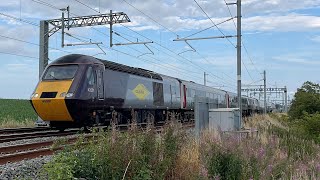 Midland Mainline Electrification Train past Kilby bridge jn 020824 [upl. by Bock]