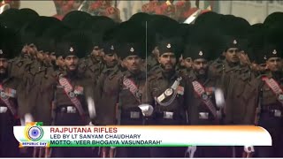 RAJPUTANA REGIMENT ⚔️ Rajpath Republic day parade 2024 full video [upl. by Jada206]