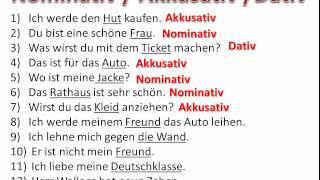 determining cases with nominative accusative and dative  wwwgermanforspaldingorg [upl. by Rhpotsirhc]