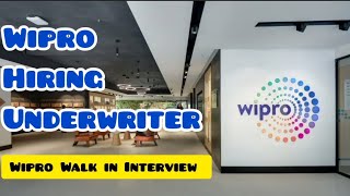 Wipro Hiring Mortgage Underwriter  US Mortgage Underwriting Vacancy  Wipro Walk in Interview [upl. by Ahens]