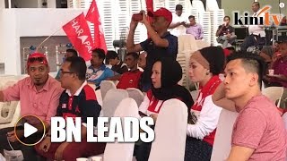 Harapan supporters wait nervously as BN leads [upl. by Dnartreb286]