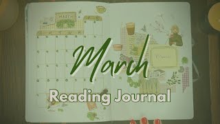 Cozy March reading journal set up and February recap [upl. by Enella]