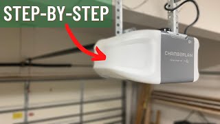 How to Install a Garage Door Opener  Chamberlain B2405 with MyQ [upl. by Nudd372]