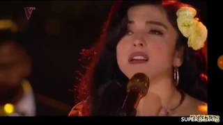 Mon Laferte canta quotFuneral  Amarrame quot  La Voz Mexico 2018 [upl. by Ronnica]