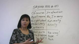 Polite English Saying YES and NO [upl. by Mcquade]