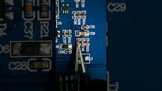 SMD 1206 professional soldering with hot air [upl. by Eirok]