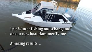 Epic Winter fishing off Whanganui on our new boat Hammer Tyme [upl. by Einnor]